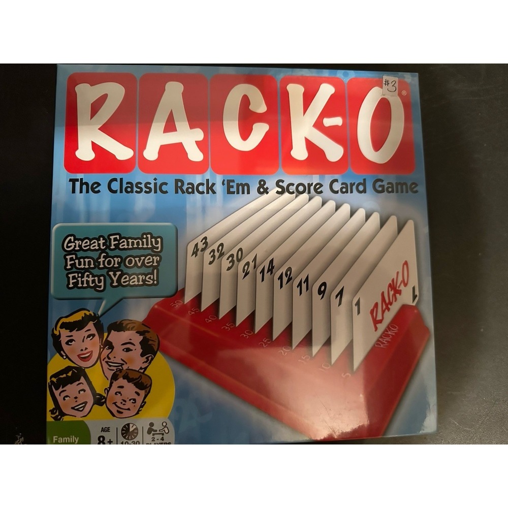 New Sealed - Rack-O Classic Game The Classic Rack 'Em & Score Card Game  RACKO